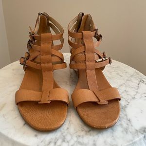 Eileen Fisher Low heel Wedge Gladiator Sandal size 7